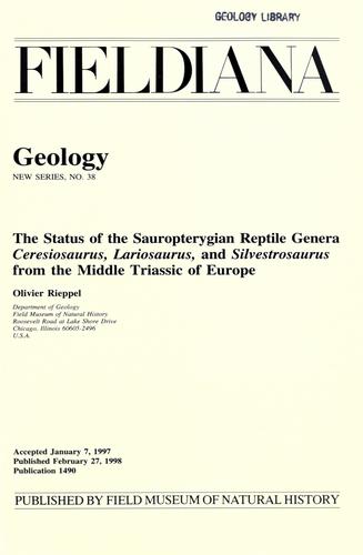 The status of the sauropterygian reptile genera Ceresiosaurus, Lariosaurus, and Silvestrosaurus from the Middle Triassic of Europe