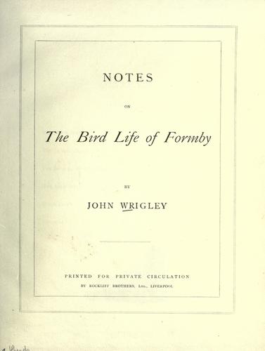 Notes on the bird life of Formby