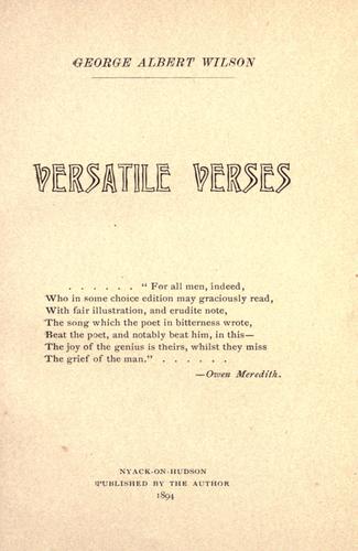 Versatile verses