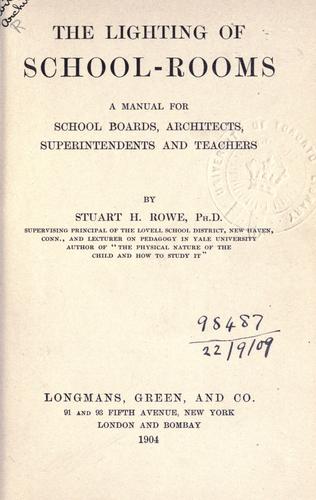 The lighting of school-rooms