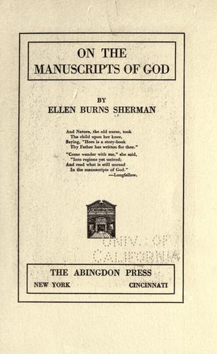 On the manuscripts of God