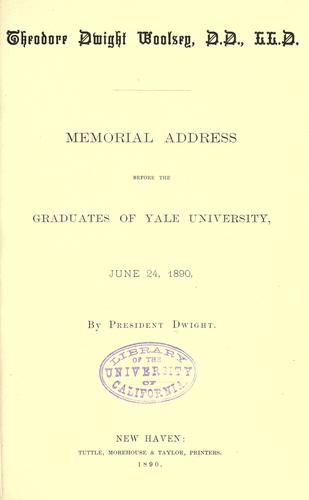 Theodore Dwight Woolsey, D.D., LL.D