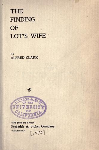 The finding of Lot's wife