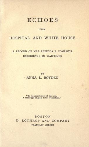 Echoes from hospital and White House