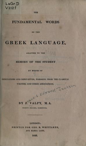 The fundamental words of the Greek language