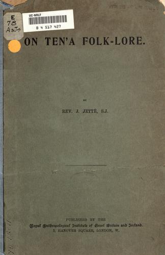 On Ten'a folk-lore