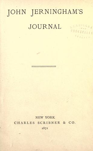 John Jerningham's journal