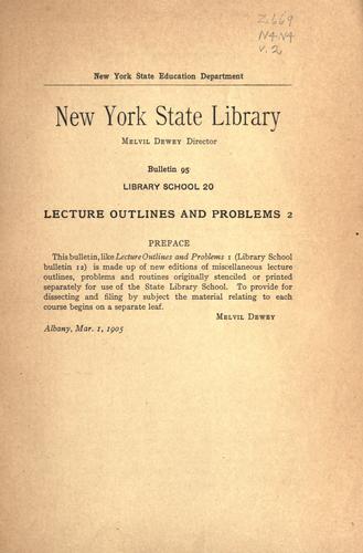 Lecture outlines and problems [1]-3