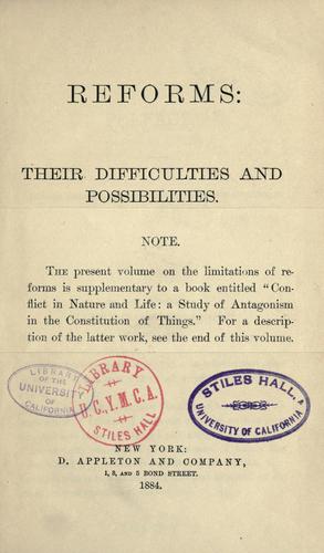 Reforms: their difficulties and possibilities