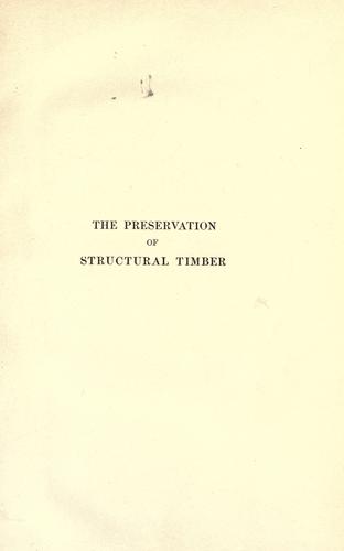 The preservation of structural timber