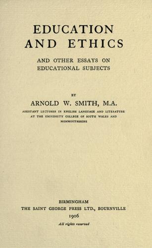Education and ethics