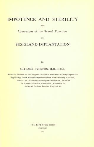 Impotence and sterility