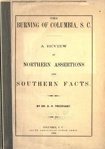 The burning of Columbia, S.C
