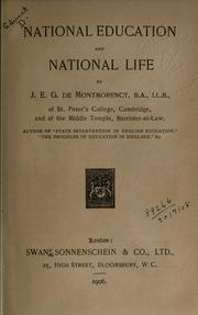 National education and national life