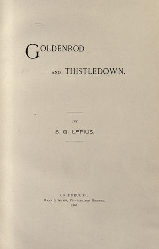 Goldenrod and thistledown