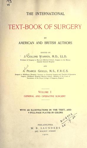The international text-book of surgery