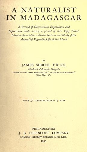 A naturalist in Madagascar