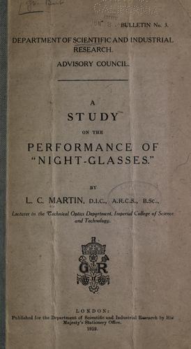 A study on the performance of "night-glasses"