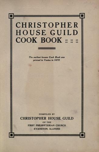 Christopher House Guild cook book