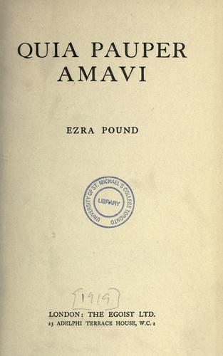 Quia pauper amavi