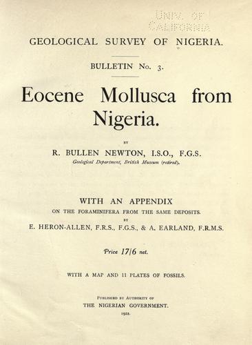Eocene Mollusca from Nigeria