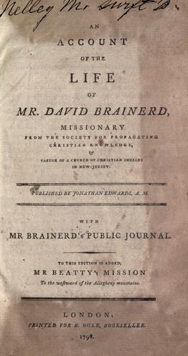 An account of the life of Mr. David Brainerd