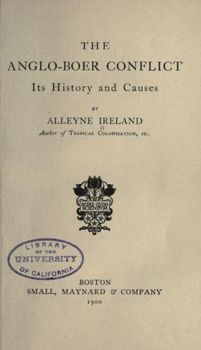 The Anglo-Boer conflict