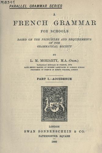 A French grammar for schools