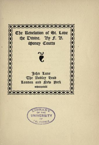 The revelation of St. Love, the divine