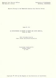 An entrepreneur in mining in North and South America, 1930s to 1990s