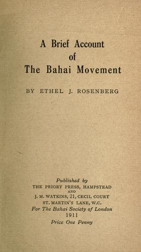 A brief account of the Bahai movement