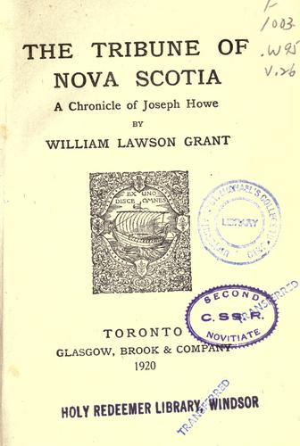 The tribune of Nova Scotia