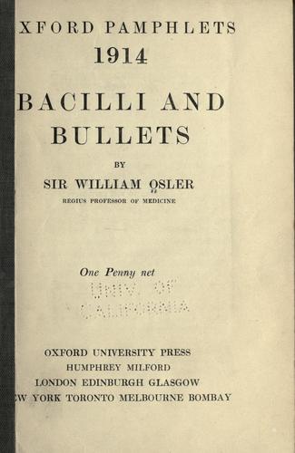 Bacilli and bullets