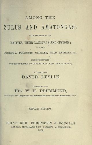 Among the Zulus and Amatongas