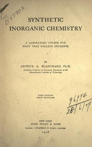 Synthetic inorganic chemistry