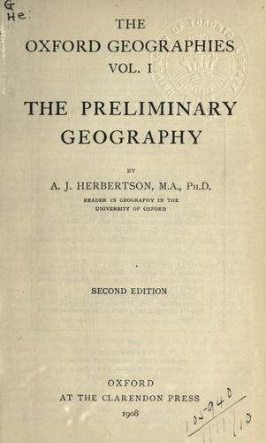 The preliminary geography