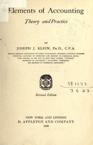 Elements of accounting