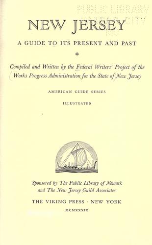 New Jersey, a guide to its present and past