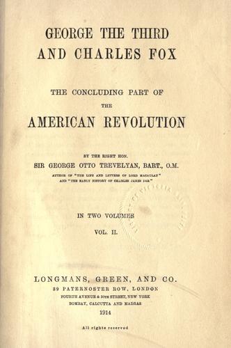 George the Third and Charles Fox