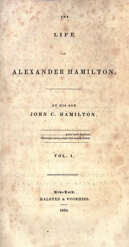 The life of Alexander Hamilton