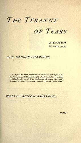 The tyranny of tears