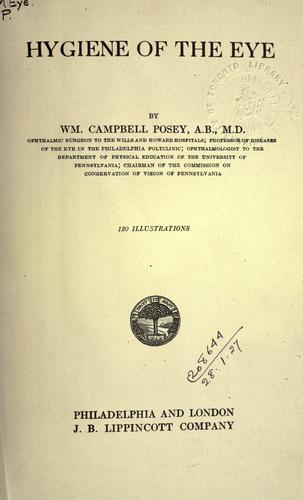Hygiene of the eye