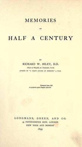 Memories of Half a Century