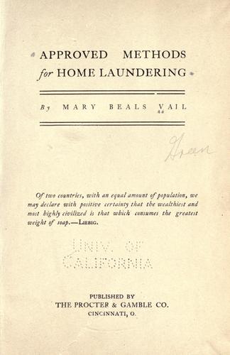 Approved methods for home laundering