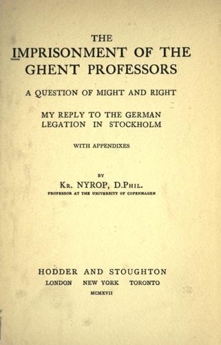 The imprisonment of the Ghent professors