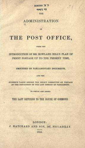 The Administration of the Post Office