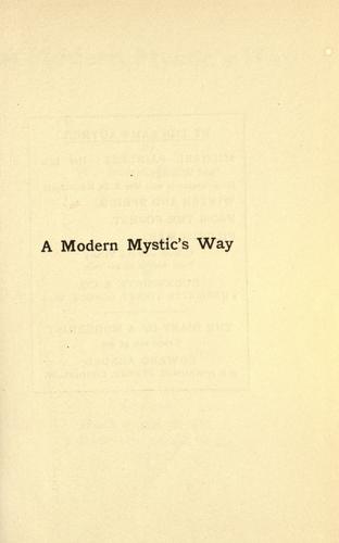 A modern mystic's way