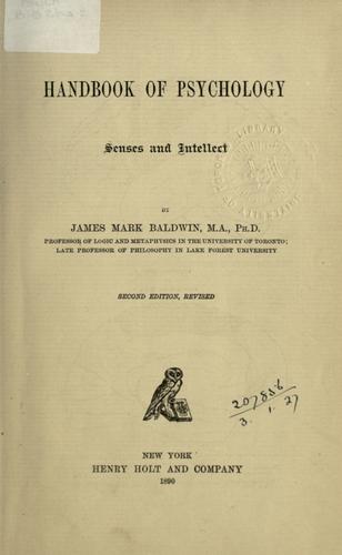 Handbook of Psychology vol 1, Senses and Intellect