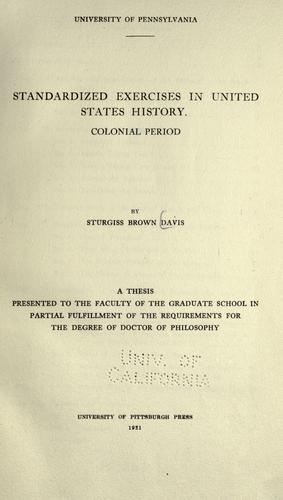Standardized exercises in United States history
