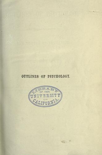 Outlines of psychology